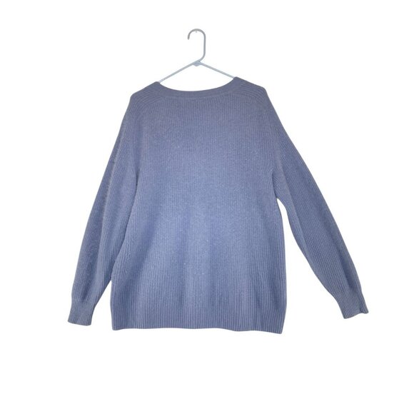 C.T. Plage Womens Long Sleeves V Neck Pullover Sweater Blue Wool Sz EUR 40 Large - Picture 2 of 9
